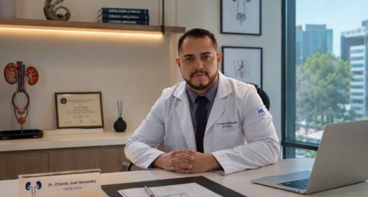 El Dr. Orlando José Hernández, urólogo certificado en CDMX, especialista en cirugía de próstata láser HoLEP y procedimientos mínimamente invasivos