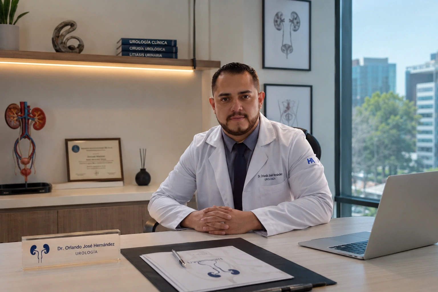El Dr. Orlando José Hernández, urólogo certificado en CDMX, especialista en cirugía de próstata láser HoLEP y procedimientos mínimamente invasivos