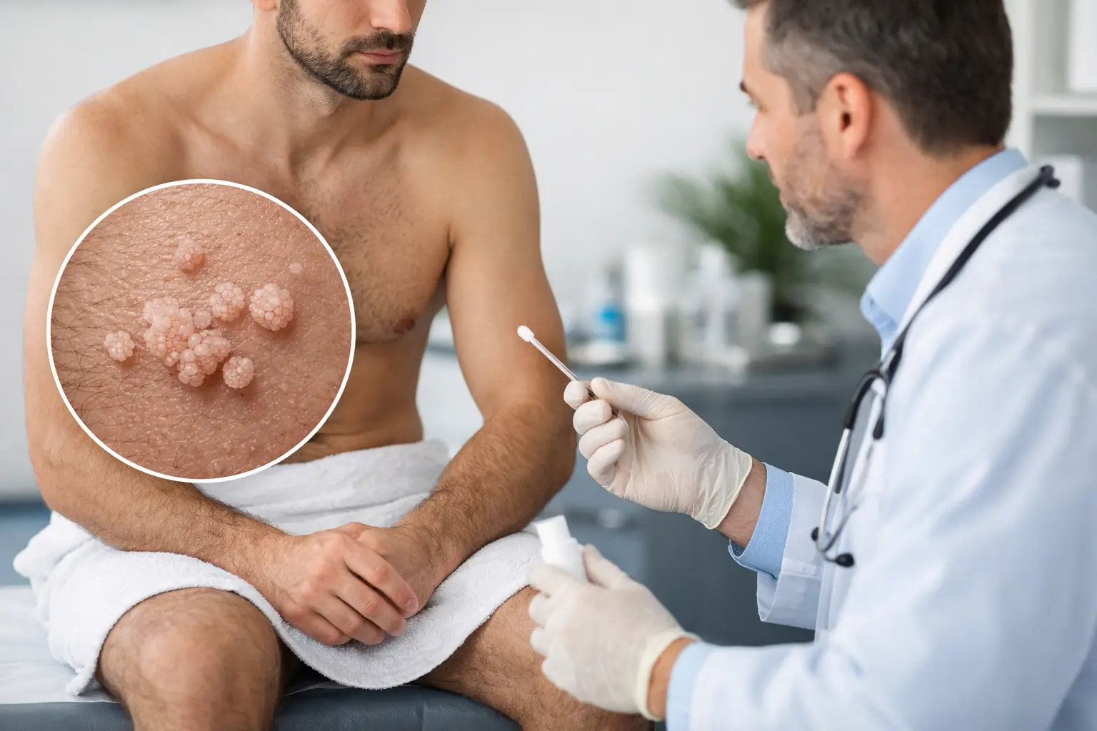 Tratamiento de verrugas genitales en hombres
